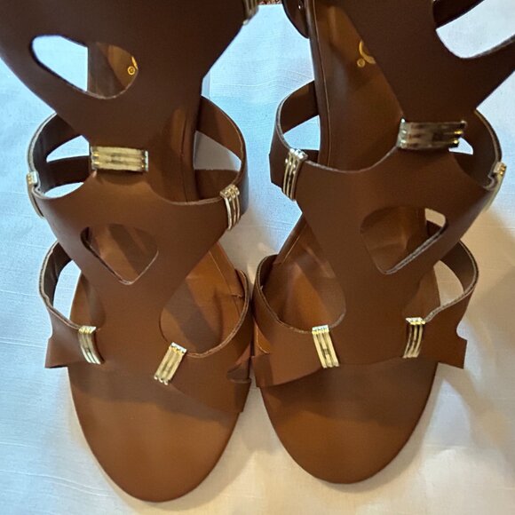 TAN BROWN GLADIATOR SANDAL - Picture 3 of 7